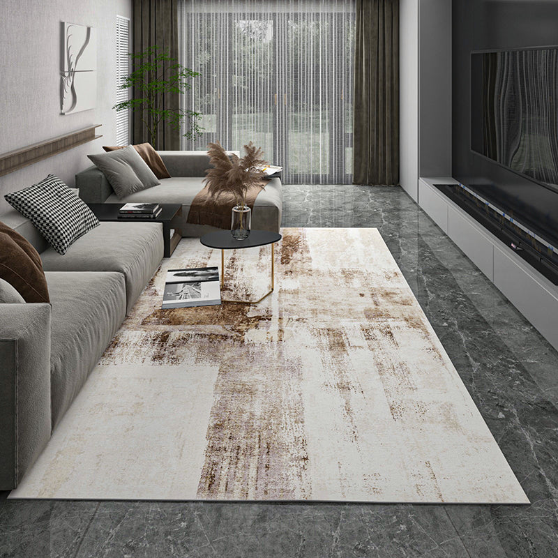 Industrial Rust Print Rug Multi-Color Synthetics Carpet Anti-Slip Machine Washable Stain Resistant Rug for Home