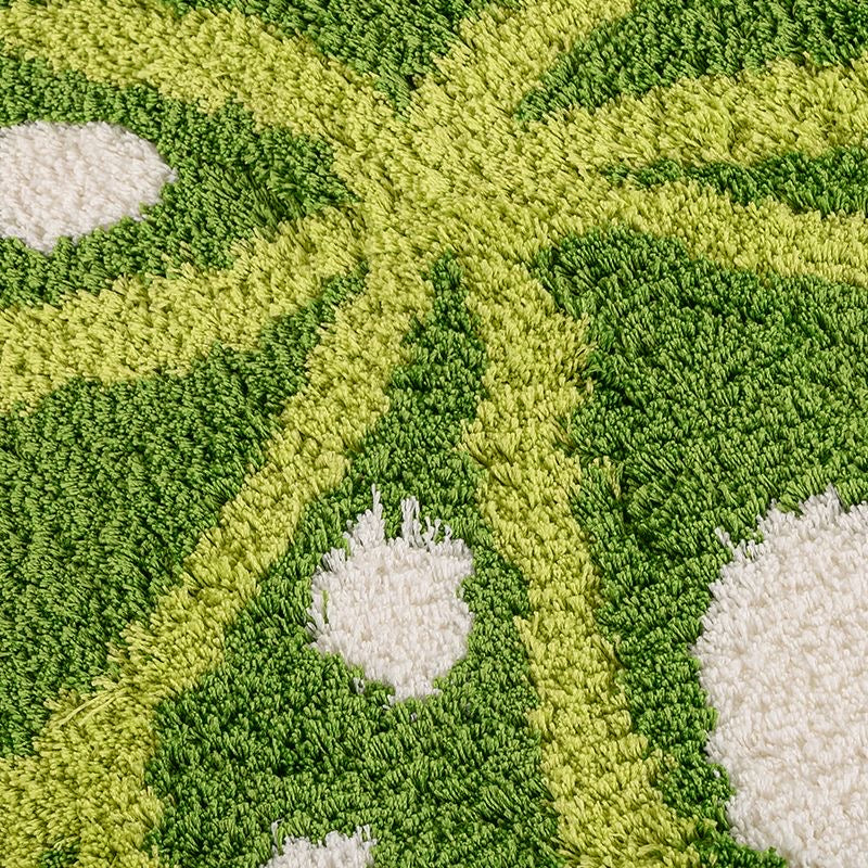 Tropical Green Leaf Mat, Kitchen Bedroom Are Rug, Long Runner Mat