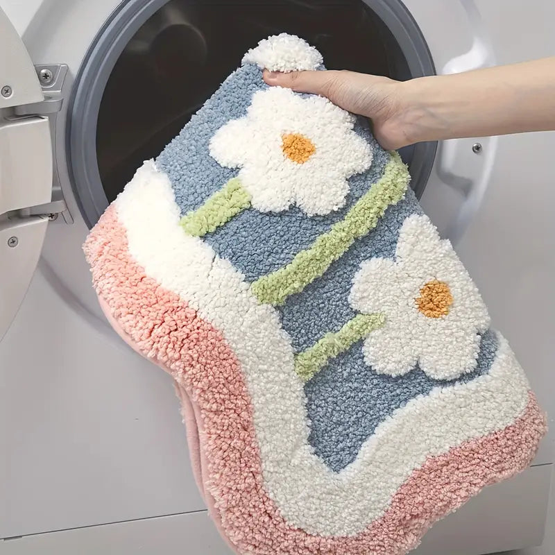 Back To Nature Flower Bath Mat Home Decor