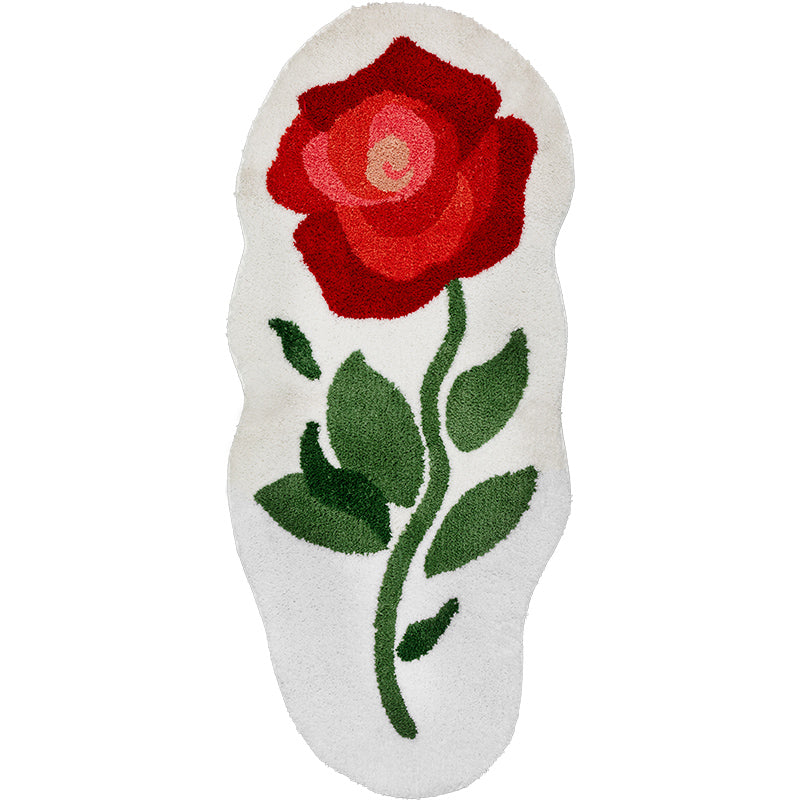 Red Rose Bedroom Runner Mat Mom‘s Day Gift