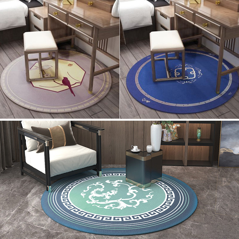 Simplicity Patterned Rug Multi Colored Chinese Carpet Polypropylene Non-Slip Machine Wash Pet-Friendly Rug for Study Room