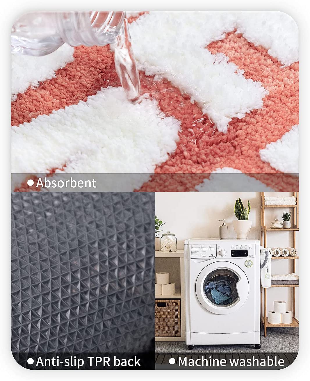 Red/Grey Get Naked Bath Mat