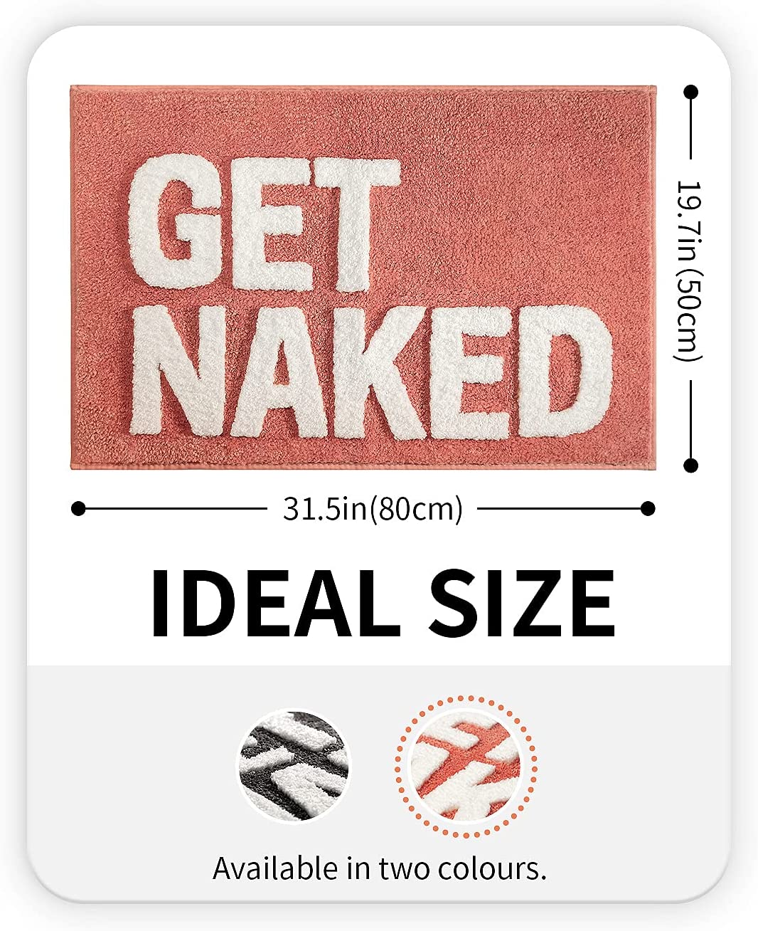 Red/Grey Get Naked Bath Mat