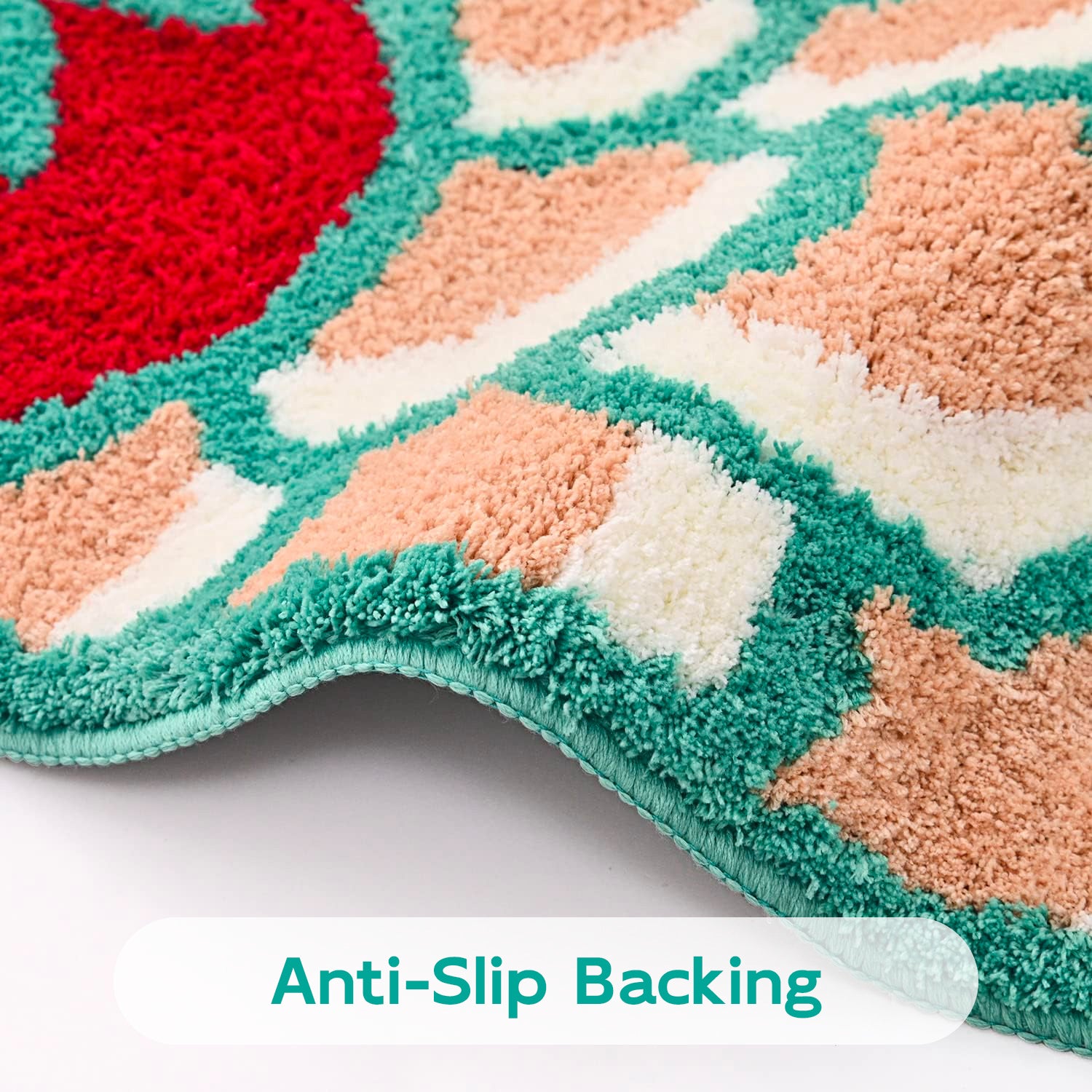 Cute Light Orange and Green Koi Fish Bath Mat