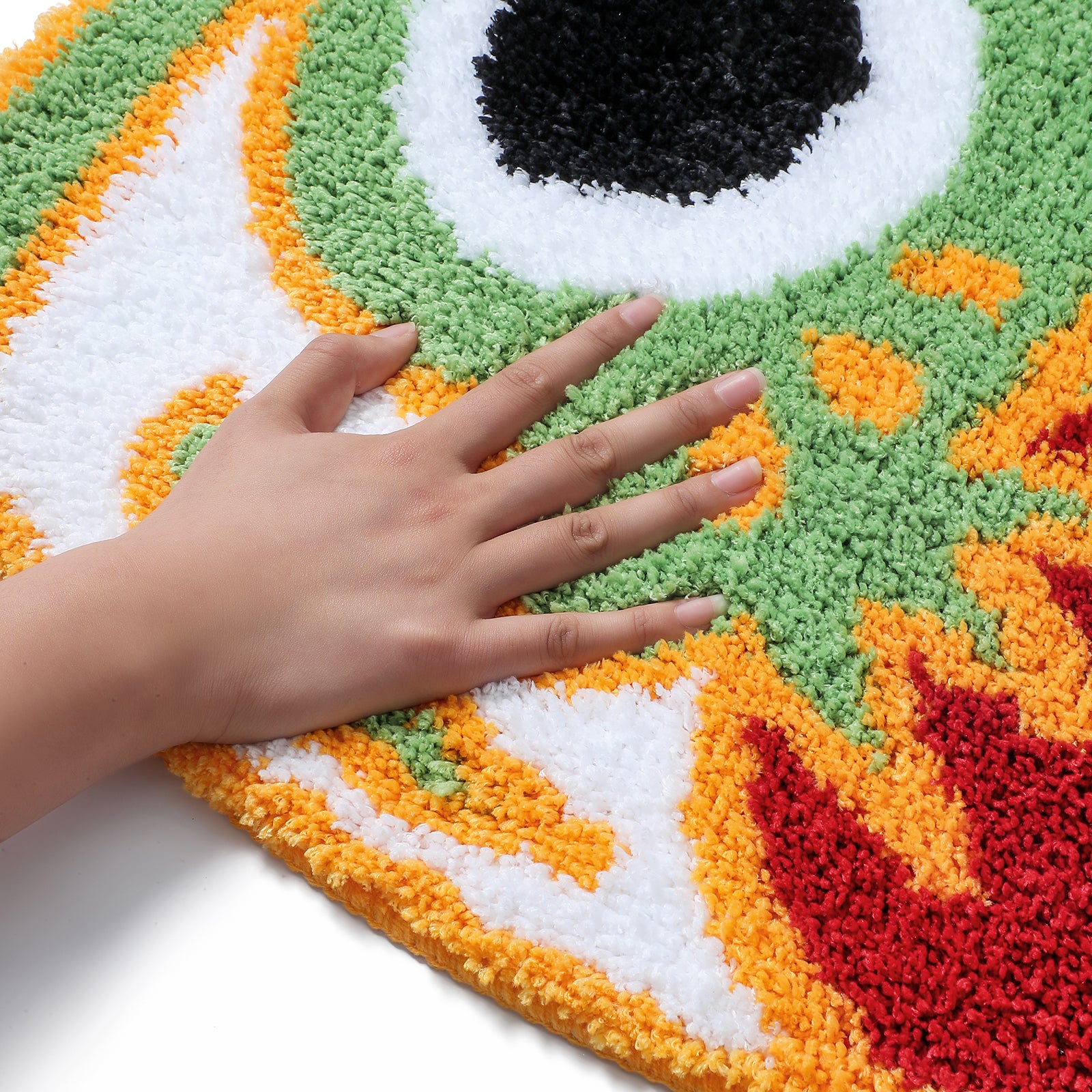Cute Green Koi Fish Bath Mat