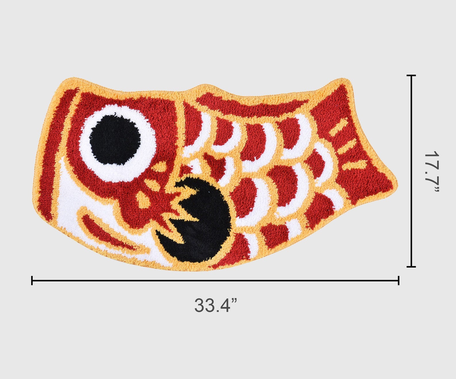 Cute Red Koi Fish Bath Mat
