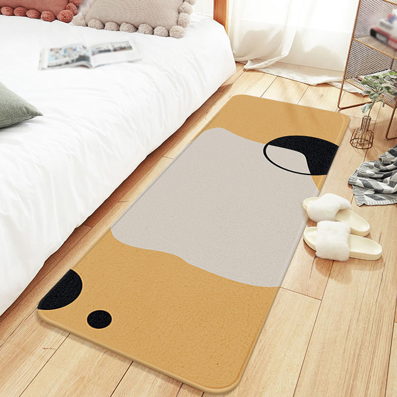 Unique Colorblock Striped Pattern Rug Multicolor Modern Carpet Polyester Washable Anti-Slip Area Rug for Sleeping Room
